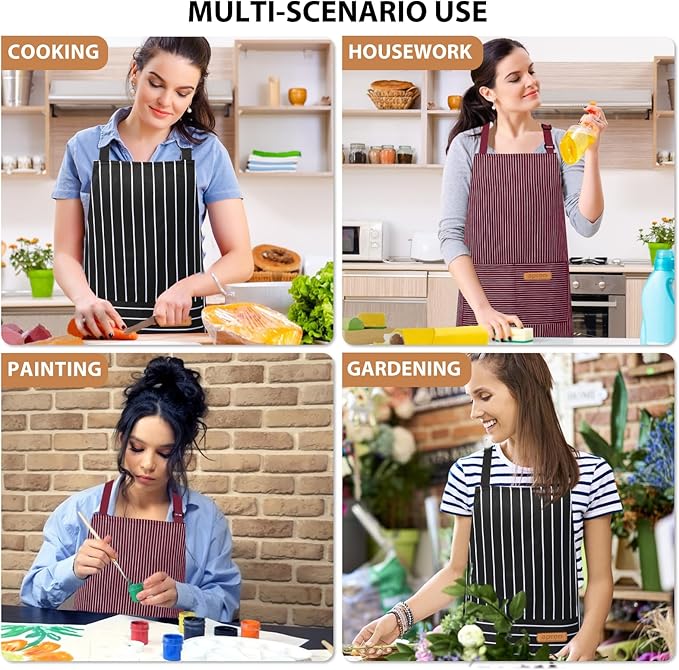 VALOME 2 Pack Kitchen Aprons, Apron - Image 7