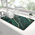 Rnivvi Dish Drying Mat for Kitchen Counter, XL 15 x 24" Cute Marble Absorbent by Rnivvi