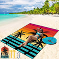 WIWIGO Beach Blanket Waterproof Sandproof Beach Mat 79" X 83"/10'x9'for 2-8 by WIWIGO