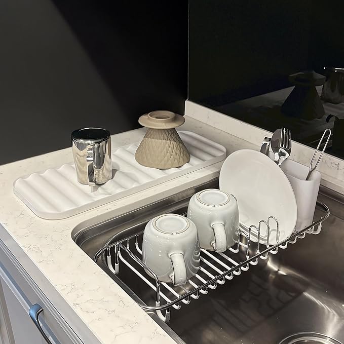 SunnyPoint 304 Stainless Steel NeverRust Compact Dish Drying Rack - Image 3