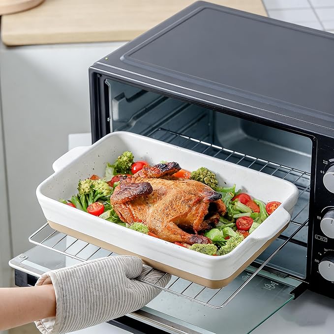HVH Baking Dish Set, 9x13 Baking Dish, Large Casserole Dish Set, Ceramic - Image 5