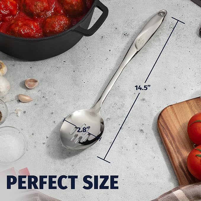 Zulay Kitchen Stainless Steel Slotted Spoon - Image 4