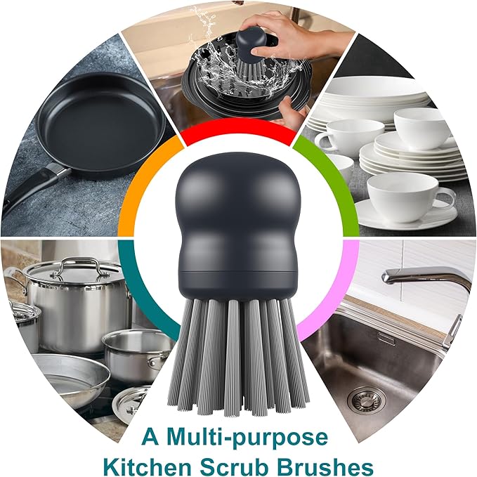 Mini Dish Brush for Cleaning Chicken Shredder, Palm Brush Dish Scrubber - Image 5