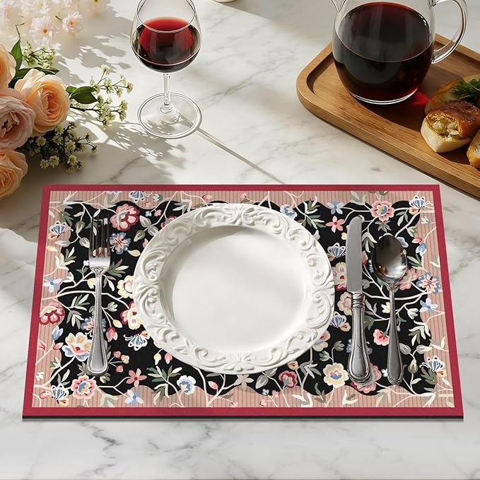 LOKHOM Floral Dish Drying Mat, Cuttable Hide Stain Drying Mat - Image 10