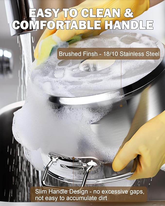 Cooks Standard Stockpots Stainless Steel, 11 Quart Professional Grade Stock Pot - Image 5