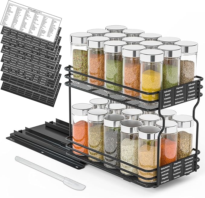 SpaceAid Pull Out Spice Rack Organizer by SpaceAid