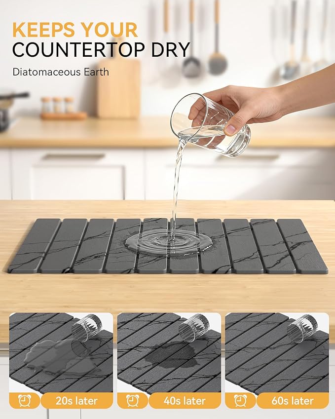 Yofidra Large Stone Dish Drying Mat - Image 2