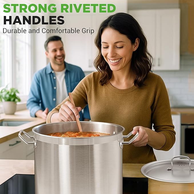 Nutrichef Stainless Steel Cookware Stockpot, 40 Quart Heavy Duty Induction Soup - Image 8