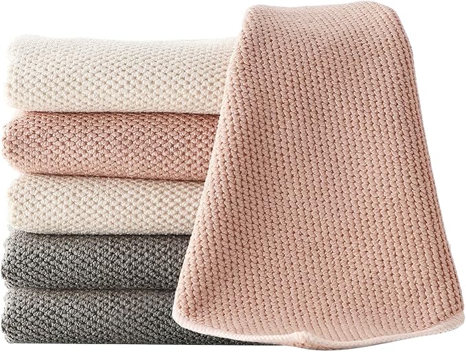 Barista Towel 6 Pack, Extra Thick Microfiber Coffee Cleaning Cloths, Espresso by EubooTree