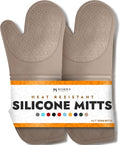 BPA-Free Silicone Oven Mitts Ultra Heat Resistant up to 500°F by HOMWE