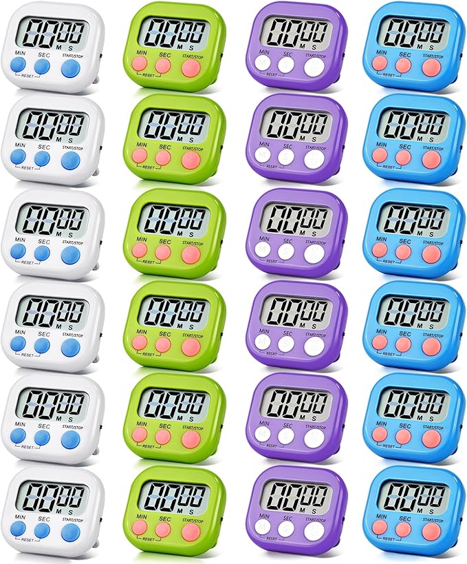 24 Pack Timers Magnetic Kitchen Timer Cooking Timers by Unknown