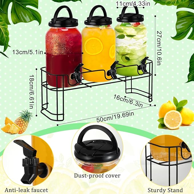 Tanlade 3 Pcs Plastic Drink Dispenser - Image 3