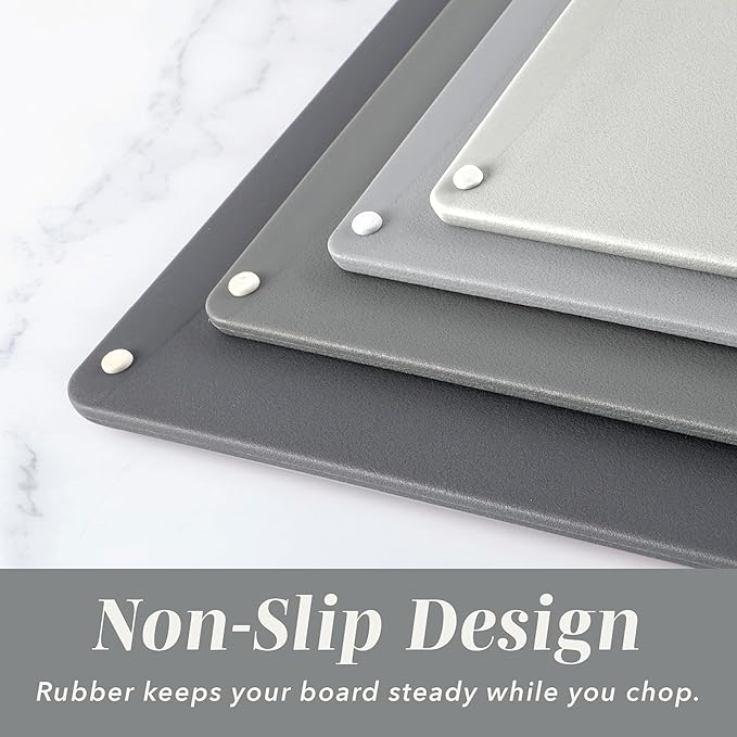 COOK WITH COLOR Non-Slip Cutting Board Set – Kitchen Essentials with Easy Grip - Image 3