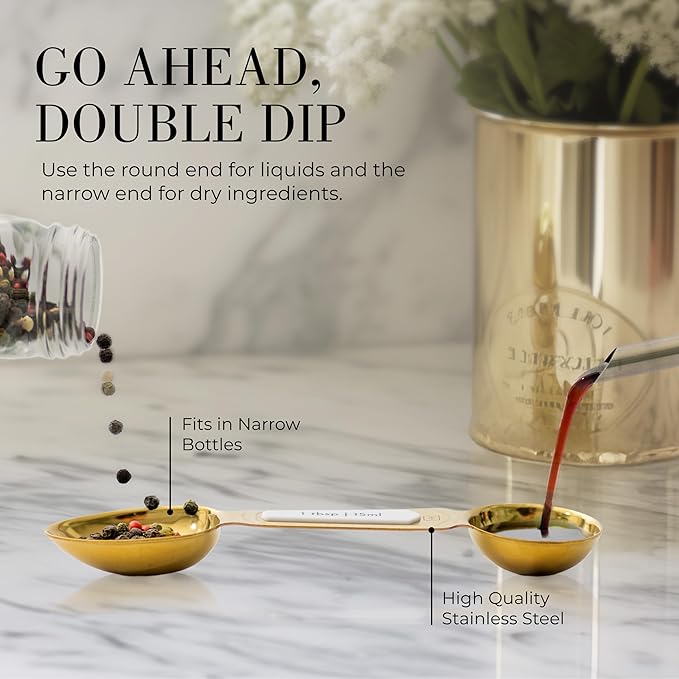 White and Gold Measuring Spoons - Image 5