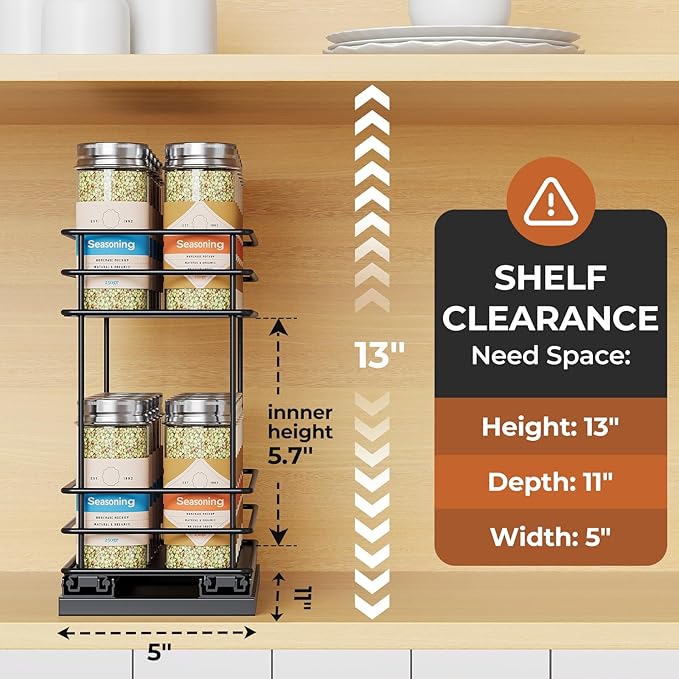 Mystozer Pull Out Spice Rack Organizer - Image 2