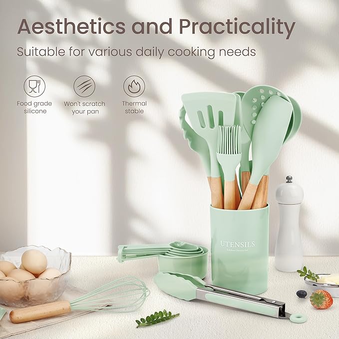 26 Pcs Silicone Cooking Utensils Set - Image 2