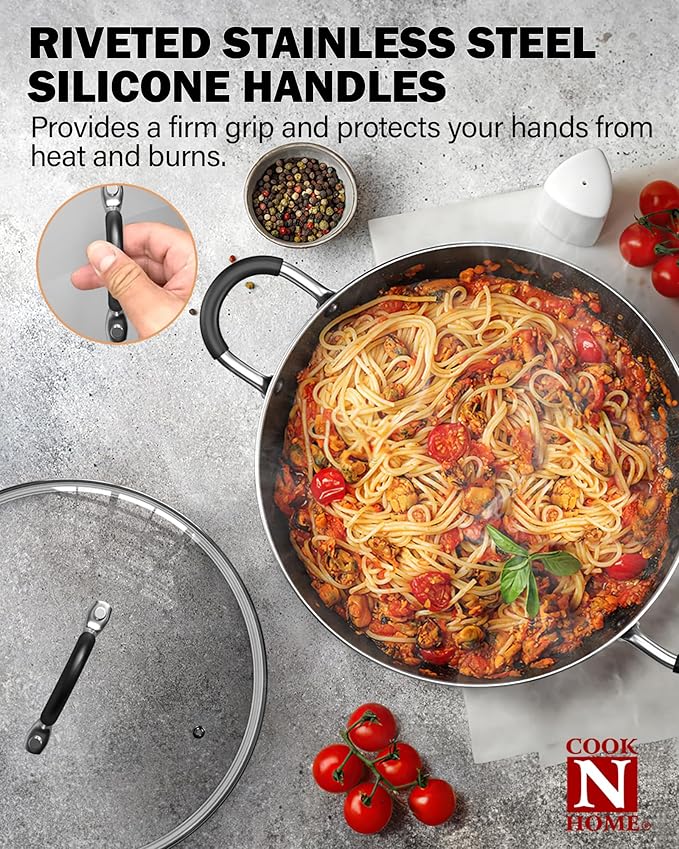 Cook N Home Pots and Pans Nonstick Kitchen Cookware Sets include Saucepan - Image 5
