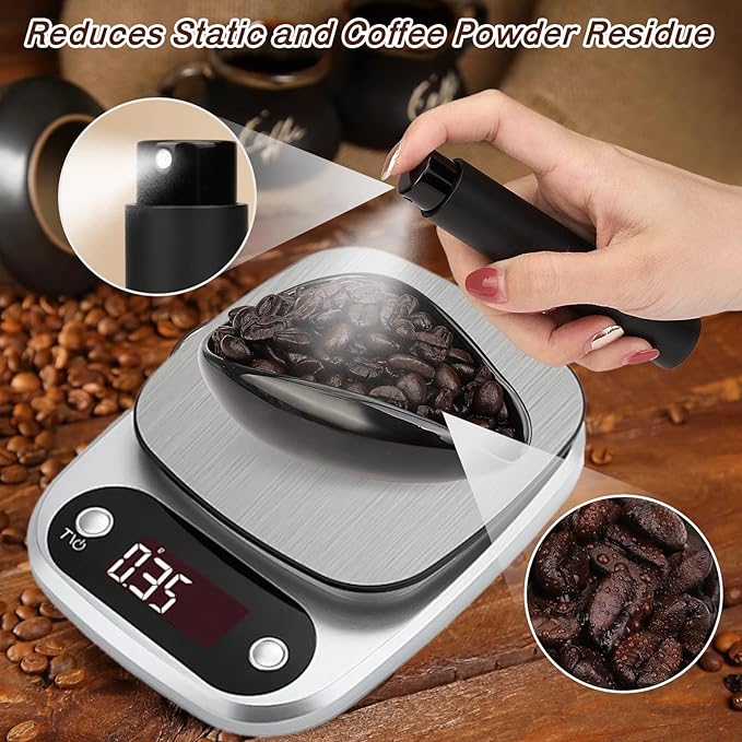 4Pcs Coffee Bean Dosing Cup, Spray Bottle, Spoon and Stirrer Tool Set, Coffee - Image 2