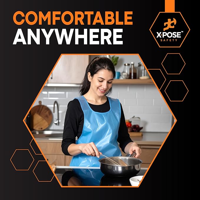 Xpose Safety 2000 Blue Plastic Disposable Aprons - Image 6