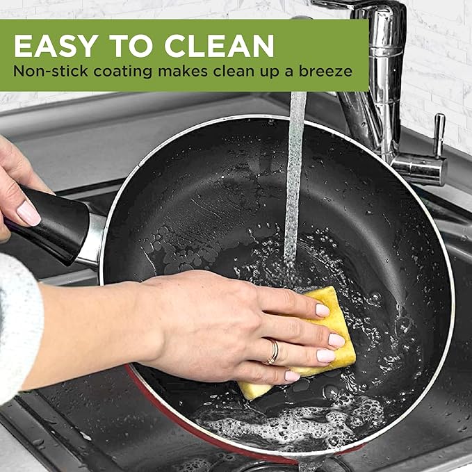 Ecolution Easy Clean Ceramic Nonstick Cookware Set, Dishwasher Safe Kitchen - Image 6