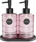 MASADI Soap Dispenser Set with Bamboo Tray, Dish and Hand Soap Lotion Dispenser by masadi
