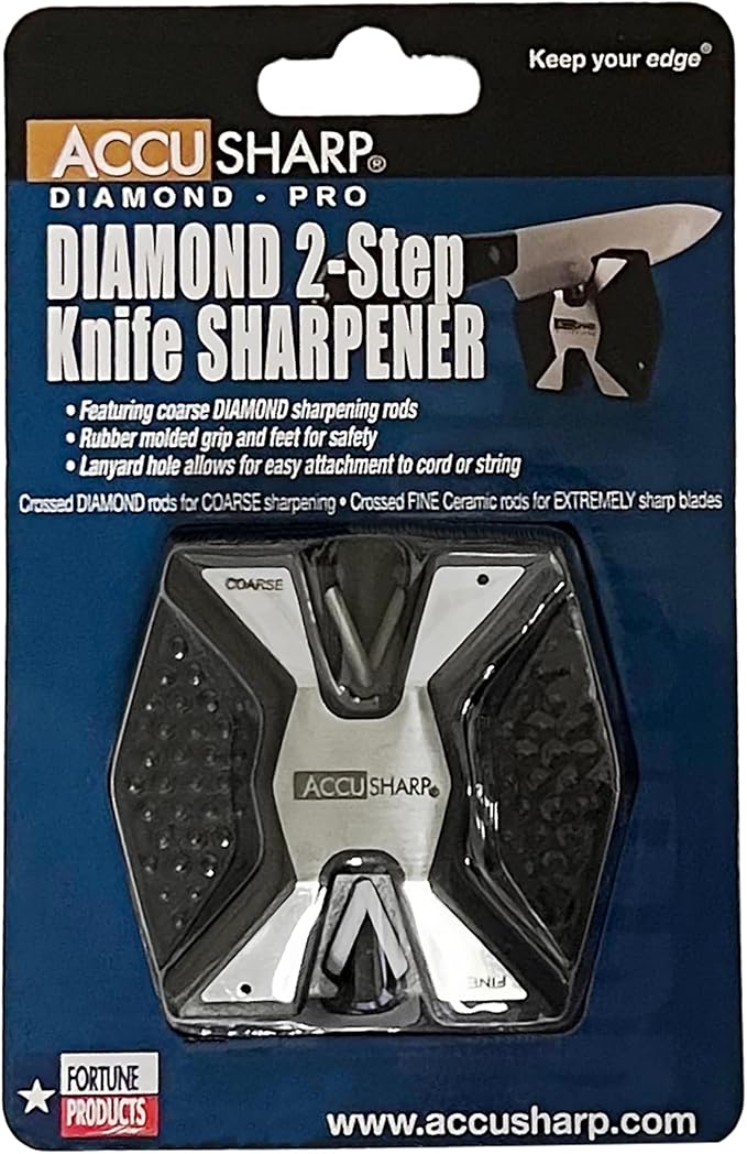 AccuSharp Diamond Pro 2-Step Knife Sharpener, Hones & Sharpens Blade’s Edge - Image 2