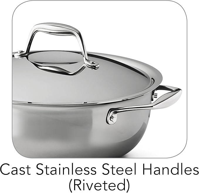 Tramontina Signature Tri-Ply Clad Stainless Steel 4-Quart Universal Pan - Image 3