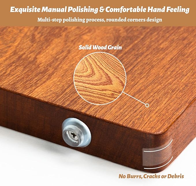 Brosisincorp Real Solid Sapele Cutting Board One Piece No Glue Non Toxic All - Image 8