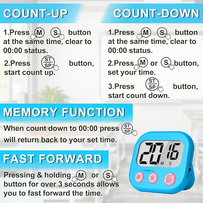 ZILLEEN Classroom Timer for Kids Teachers Digital Timers - Image 7