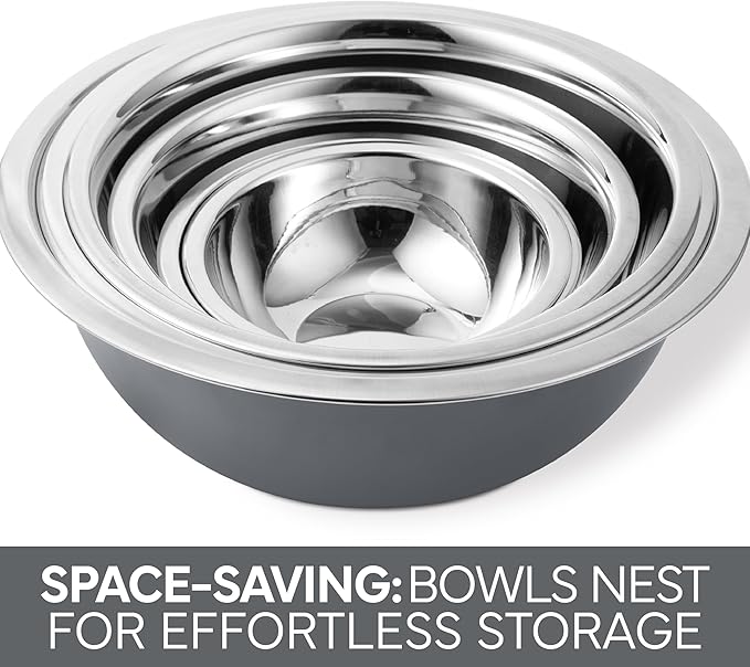 COOK WITH COLOR Stainless Steel Mixing Bowls Set - Image 4