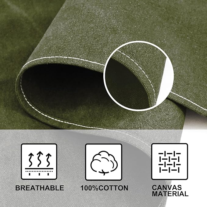 OUNLEN Chef Apron for Men Women Canvas Aprons - Image 4