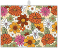 Retro 70s Groovy Flowers Dish Drying Mats 18x24 Inch, Daisy Boho Dish Pad by UIUPRO