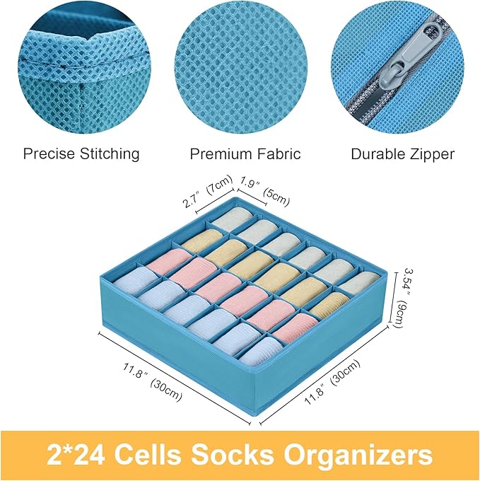 Joyoldelf Sock Organizer Drawer Organizer - Image 2