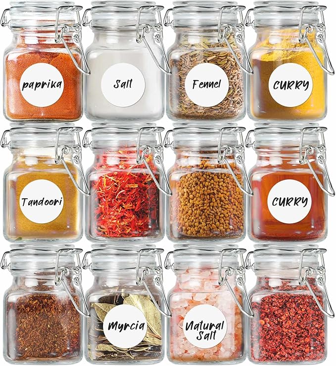 SKOCHE Spice Jars 20 Pack Small 4 oz Glass Jars - Image 5