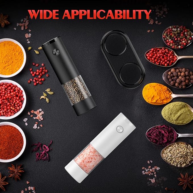 Electric Salt and Pepper Grinder Set Automatic Grinder - Image 5