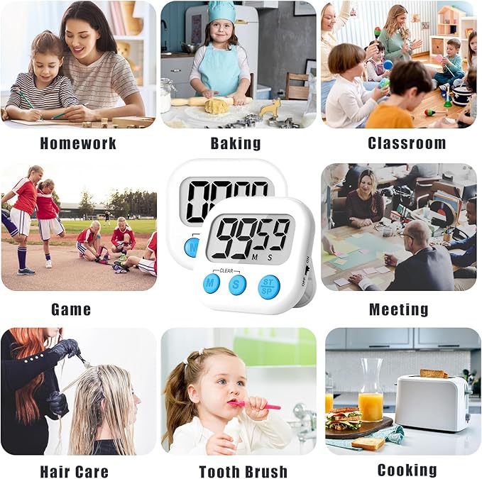 ZILLEEN Classroom Timer for Kids Teachers 2 Pack Digital Timers - Image 5