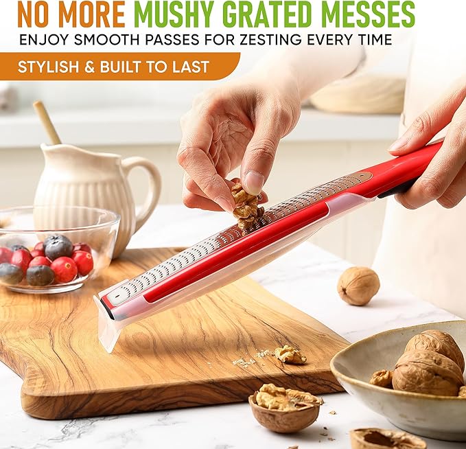 Spring Chef Premium Red Lemon Zester Grater - Image 6