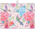 Humming Bird Dish Drying Mats 18x24 Inch, Tropical Flowers Dish Pad Drying Rack by UIUPRO