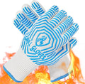 QUWIN BBQ Gloves, Oven Gloves 1472℉ Extreme Heat Resistant, Grilling Gloves by QUWIN