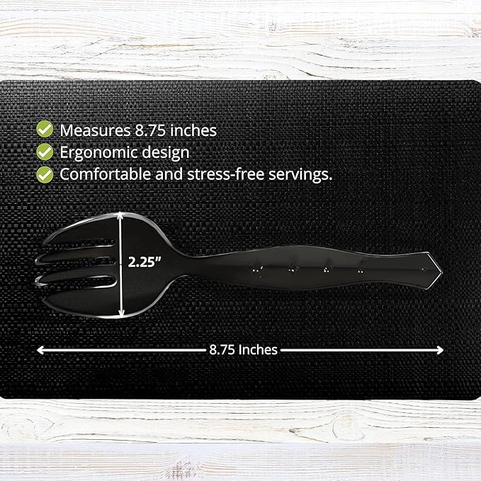 PARTY BARGAINS Disposable Clear Plastic Serving Forks 8.75 Inch – Heavy Duty - Image 3