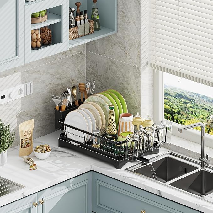 Ekisemio Dish Drying Rack for Kitchen Counter - Image 4