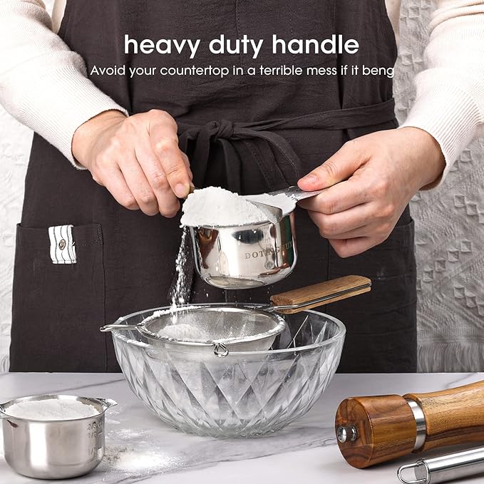 17 Piece Stainless Steel Measuring Cups and Spoons Set, - Image 7