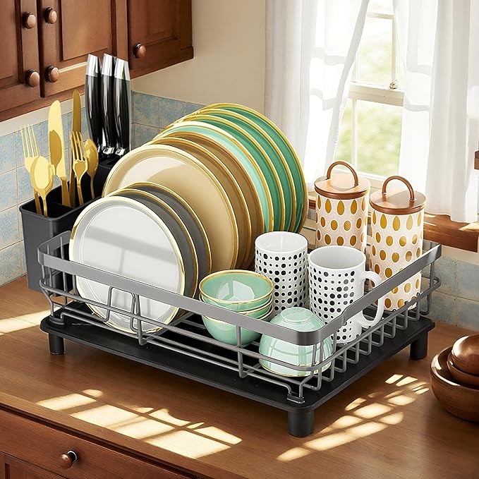 MOUKABAL Dish Drying Rack, Dish Rack, Stainless Steel Dish Racks - Image 8