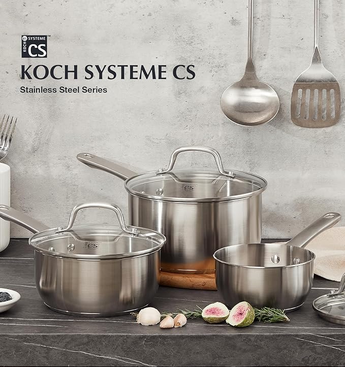 KOCH SYSTEME CS 1 Quart Stainless Steel Saucepan, 1 Quart Saucepan - Image 7