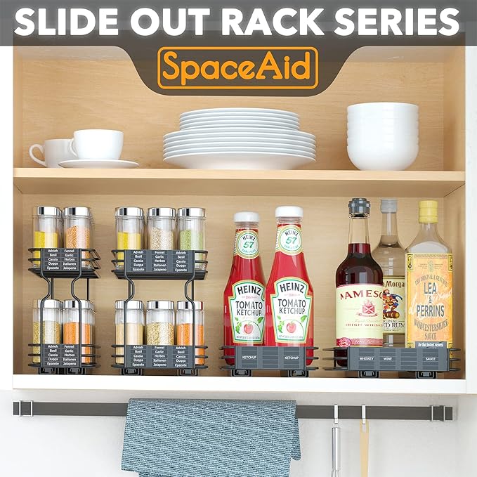 SpaceAid Pull Out Spice Rack Organizer - Image 4