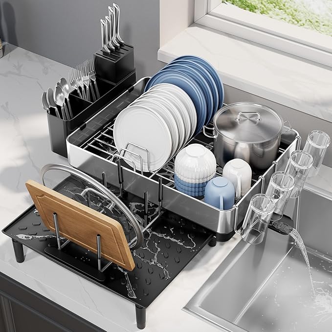 Urackify Dish Drying Rack for Kitchen Counter - Image 7