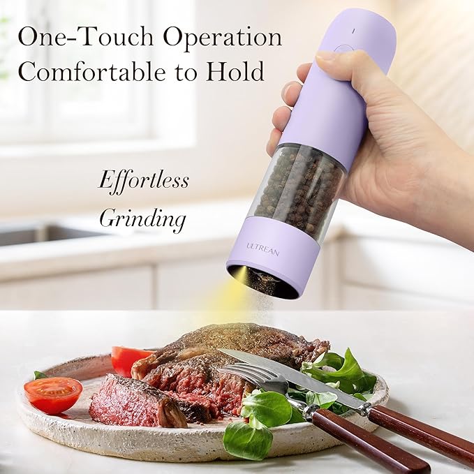 Ultrean Pepper Grinder, Rechargeable Salt and Pepper Grinder - Image 2