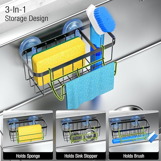 3-in-1 Kitchen Sink Caddy Organizer - Image 2