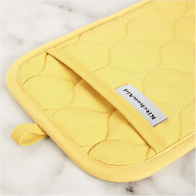 KITCHENAID Quilted Cotton Terry Cloth Oven Mitt, Pot Holder, Kitchen Towel - Image 4