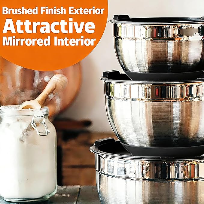 Thickened Heavy-Duty 26pcs Stainless Steel Bowl, Mixing Bowl Set - Image 5